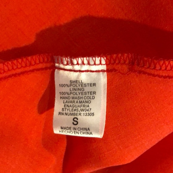 Red orange off shoulder blouse - Picture 3 of 3